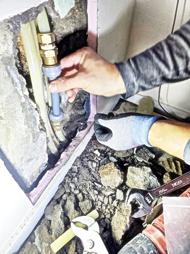 누수 현장 기록